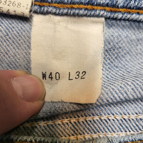 Vintage Levis Strauss Signature Jeans Mens 39x31 Silver Tab Relaxed Fit Thrashed - Picture 4 of 14